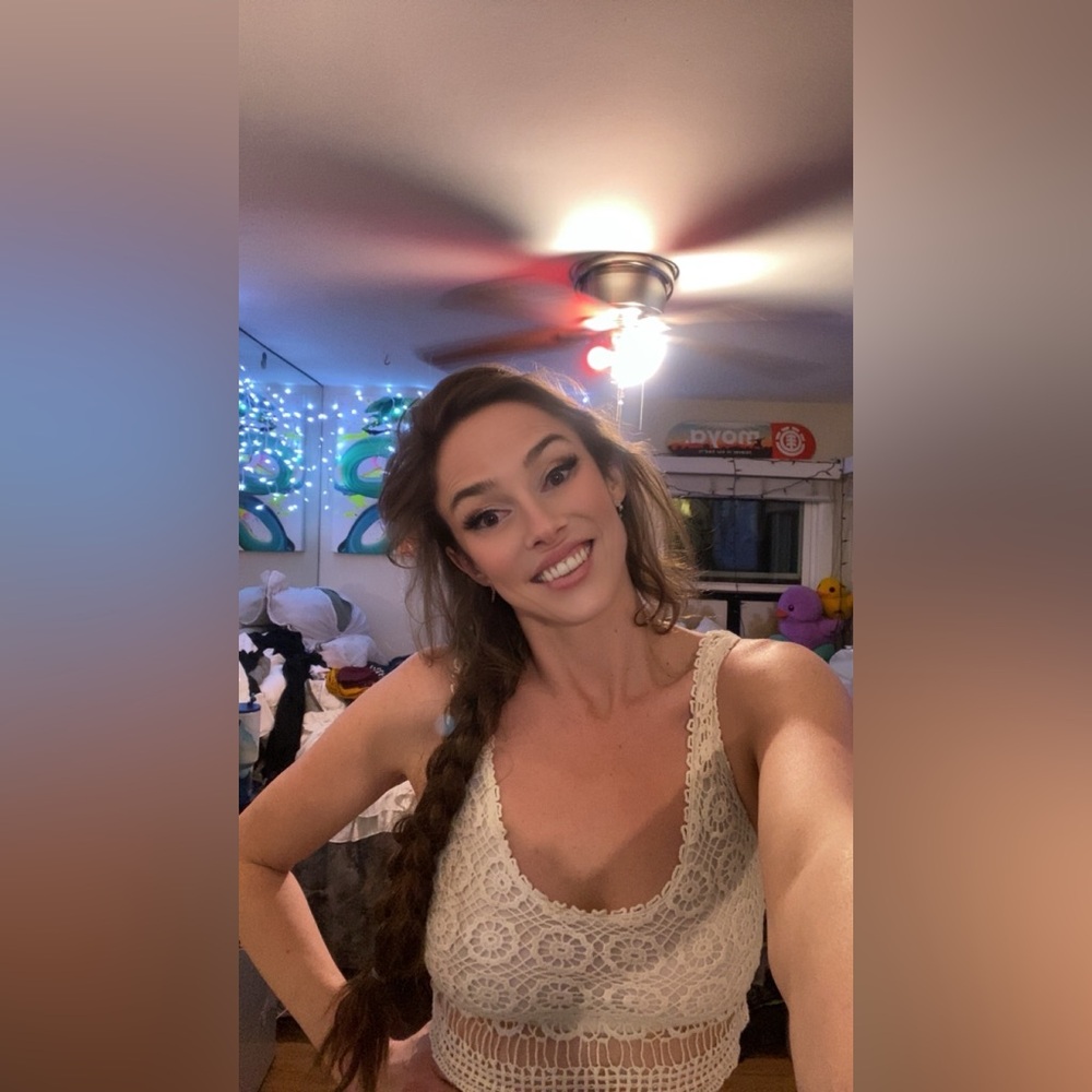 Stylish Cream Lace Crop Top - Picture 4 of 16